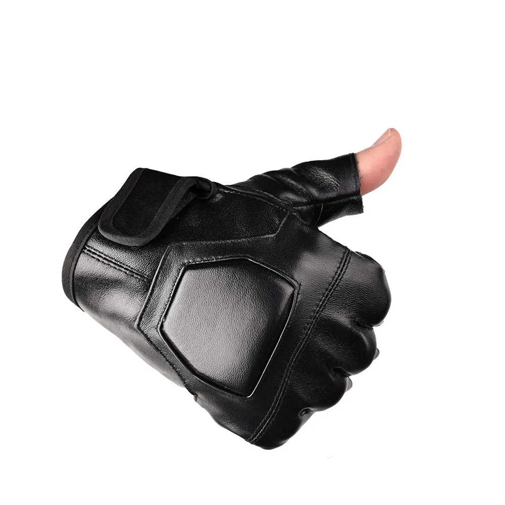 Leather Half Finger Gloves Motorcycle Breathable Fashionable Outdoor Racing Sport Hiking Protective Gears | Автомобили и
