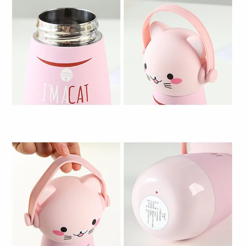 Candy Color Thermos Cups Girls Stainless Steel Vacuum Flasks Thermoses Travel Mugs School Cup My Water Bottles Sport Kids Bottle | Дом и сад