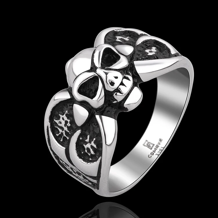 High Quality Gothic Biker Ring for Men European Punk Style Skull Stainless Steel Made Party Fashion Jewelry R009 | Кольца