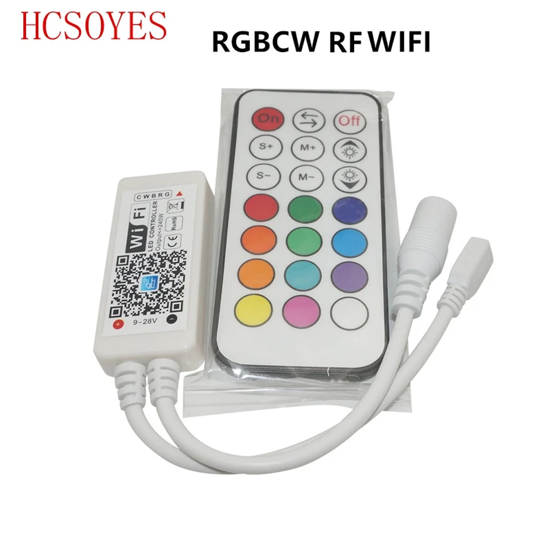 DC12 24V мини WIFI RGB/RGBW /RGBCW СВЕТОДИОДНЫЙ Контроллер таймера ИК RF пульт дистанционного