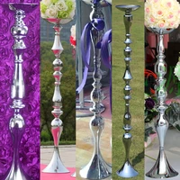 10pcslot 90cm height wedding master table candlestick stage road lead column silver mermaid wedding flower stand