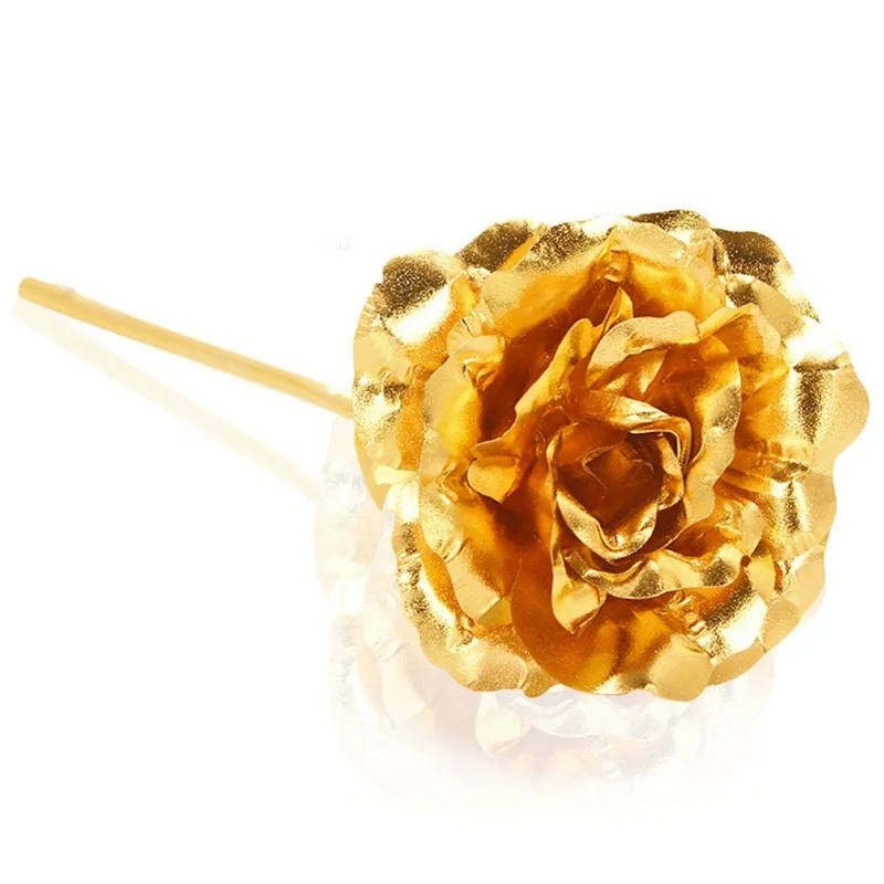 Цветы на день матери подарок украшение для дома розы с покрытием 24 каратным