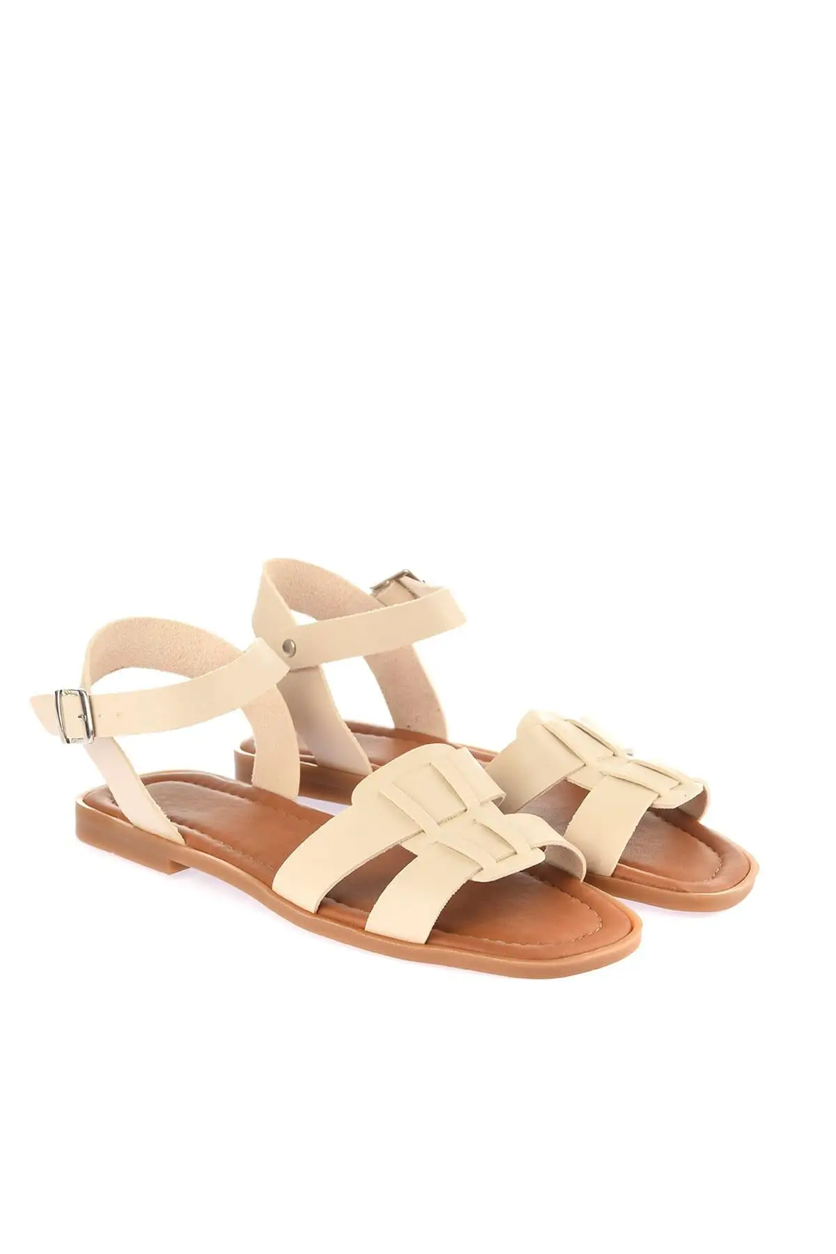 Trendyol бежевые женские босоножки TAKSS19SD0026 |