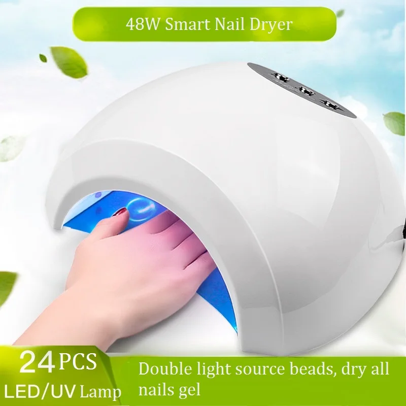 Новая высокая мощность 48 Вт УФ лампа гелевая Светодиодная для ногтей все Гель лак