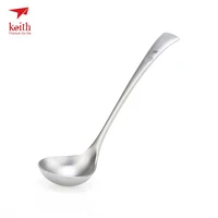 keith titanium soup spoon deepen thicken 3 9mm large capacity soup spoon outdoor camping hiking travel spoon tablewares ti8706