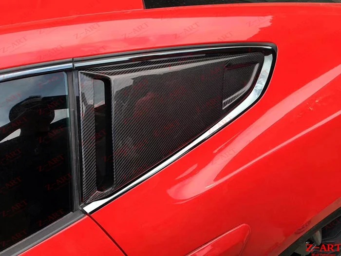 Z ART высокого качества реальные углеродное волокно четверти окна жалюзи для Ford