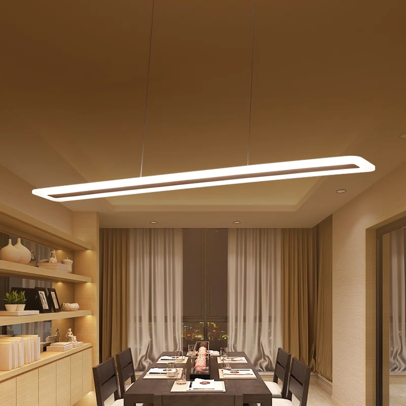 

L40-120cm Modern Hanging Lamp for Kitchen Dinning Living Room led Pendant Lights Metal+acrylic Pendant Lamp Suspension Luminaire