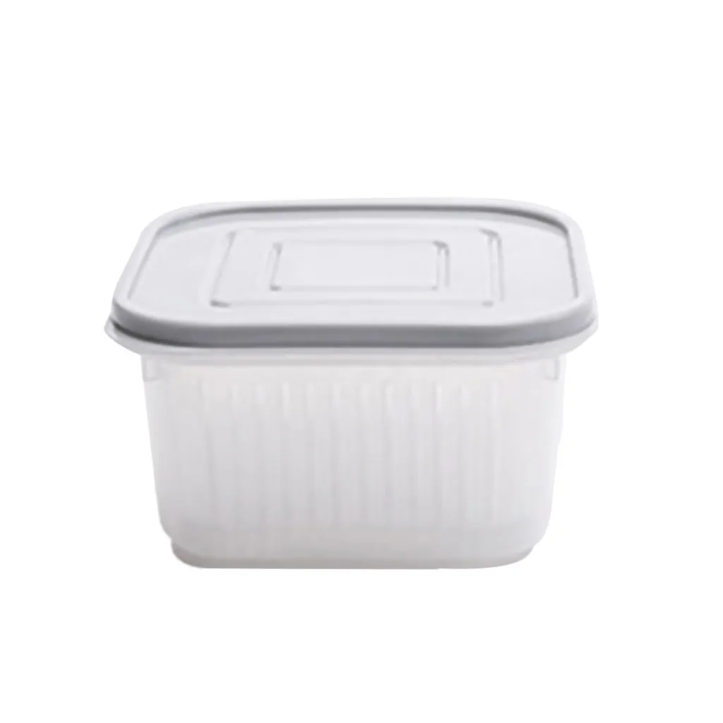 Dropshipping 1pc Square Drain Sealed Box Ginger Garlic Onion Food Container Refrigerator Storage