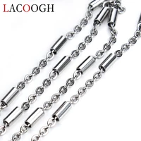 wholesale fashion 2 meters silver tone stainless steel diy necklace chain handmade bulk link chains jewelry findings accessories
