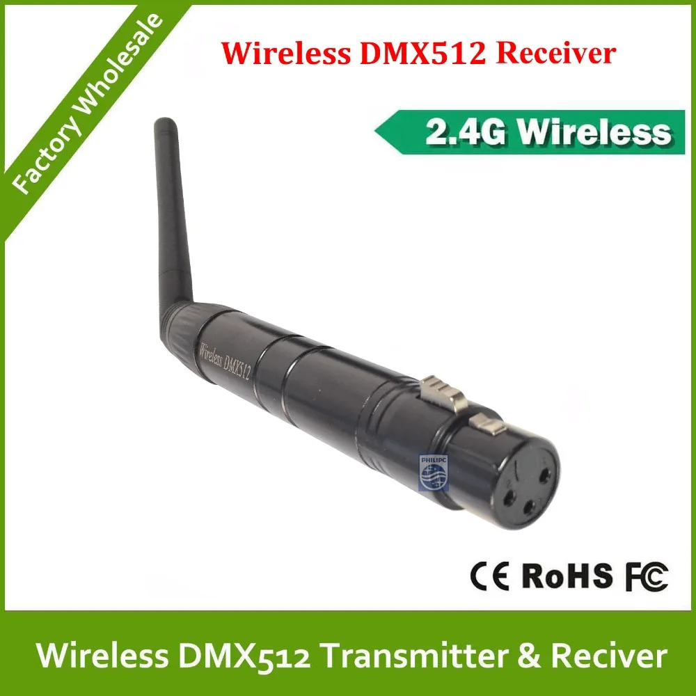 Оптовая продажа беспроводной приемник и передатчик 2 4G ISM DMX512 XLR с антенной
