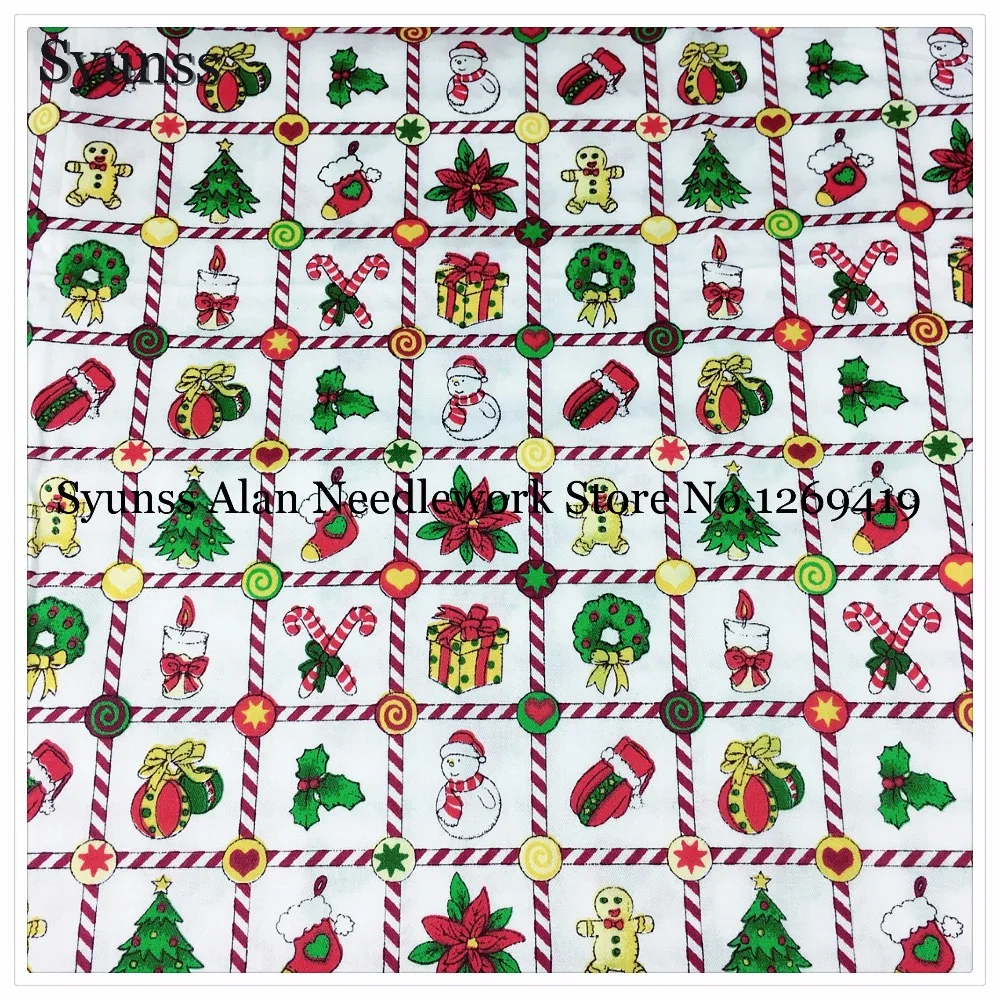 Syunss 5 шт. 40*50 см Рождественская серия Хлопок Ткань DIY шитье лоскутное детские сумки для кровати Тильда Кукла Детская Ткань Текстиль Tissus