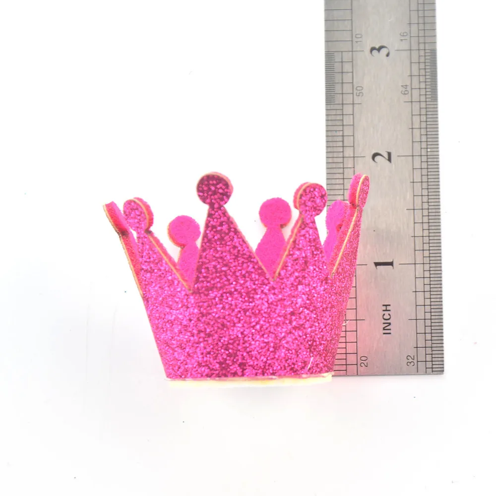 30pcs/lot Novelty Glitter Non-woven Fabric Crown DIY Hair Accessories For Baby Kids Girls Princess Hairpins Christmas 65B311 | Детская