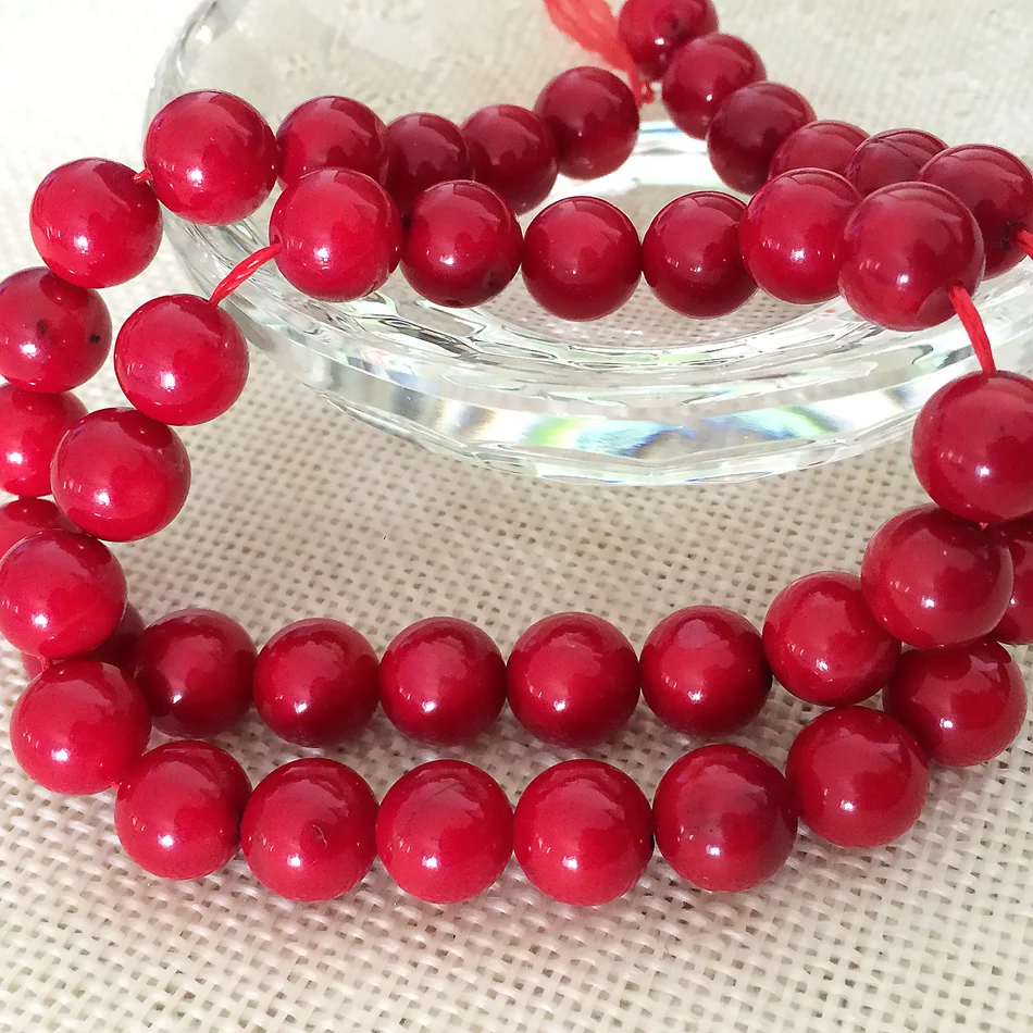 Мода красное море природных драгоценных коралловые джаспер 6 мм 8 10 красивый круглый loose бусы diy Special