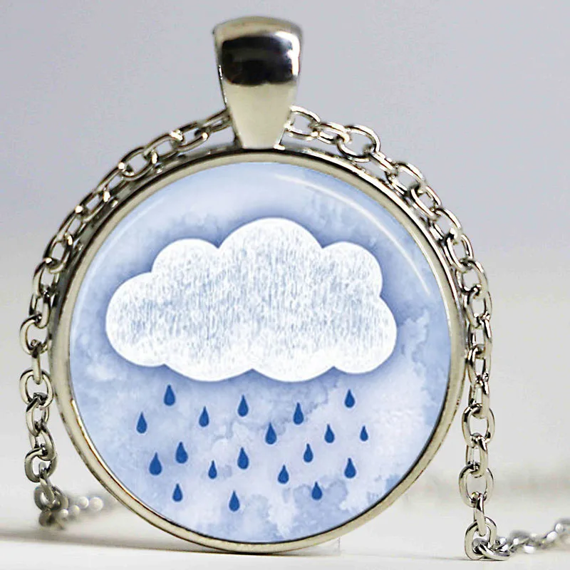 Бесплатная доставка ожерелье с изображением горячего тропического облака дождя