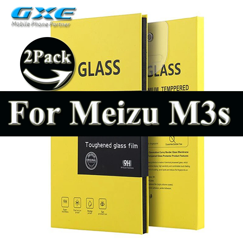 Gxe закаленное Стекло(9 h/0.25D/0.26 мм) для Meizu M3 M2 M1 Note m1note m2note m3note M3s M3x Экран Protecter Плёнки 2 шт./лот - Цвет: For Meizu M3s