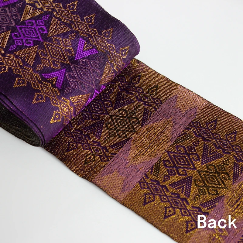 Искусственная тесьма продаваемая Ярдом изысканная жаккардовая лента тайская