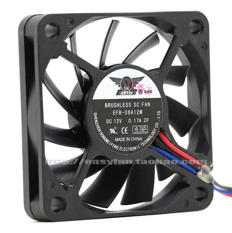 Новый вентилятор охлаждения DONGWEIFENG DWPH EFB 06A12M 6010 dc12V 0.17A|cooling fan|silence fanfan |