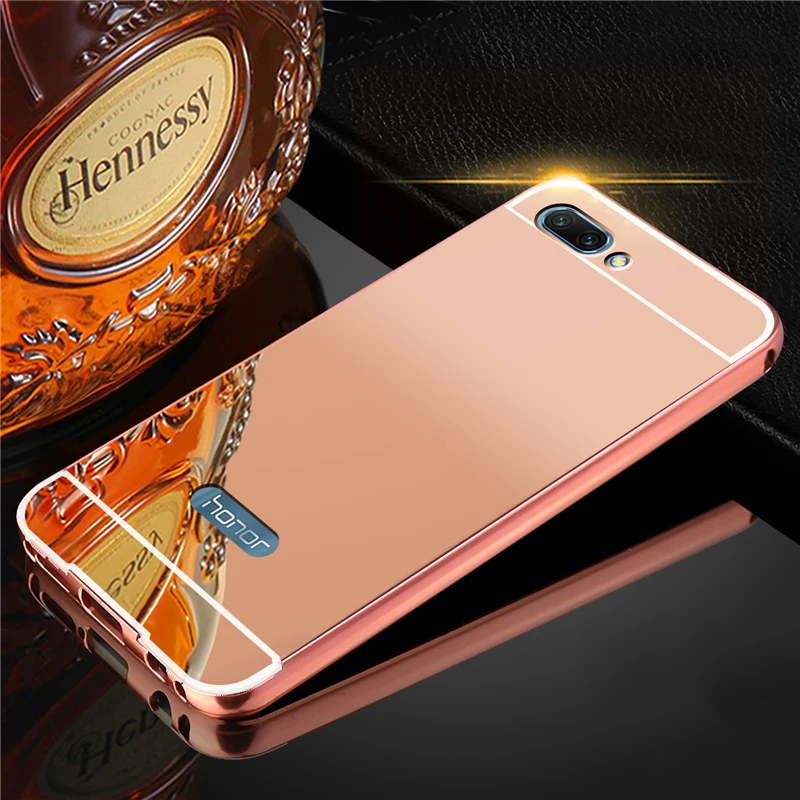 Для huawei Honor 10 случае Honor10 Coque Зеркало Покрытие Алюминий металлический бампер для
