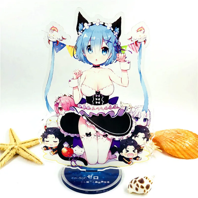 Re Life in a different world of zero acrylic toy anime Emiria Rem Ram action girl модель куклы 16 см подарок|Игровые