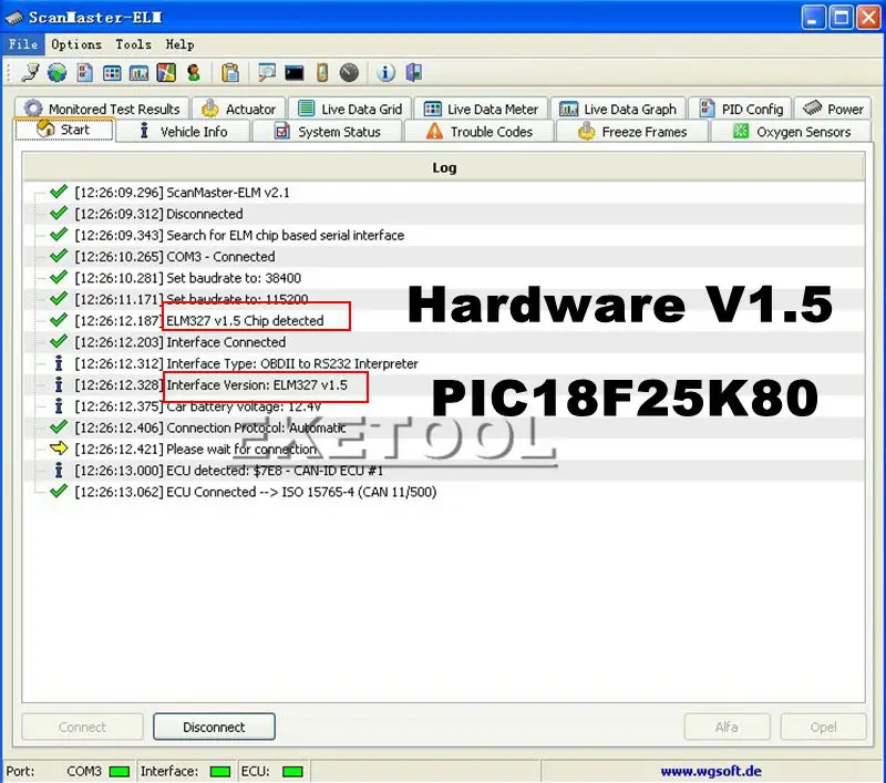 Стабильное оборудование V1.5 черный OBD2 Bluetooth интерфейс ELM327 поддерживает все