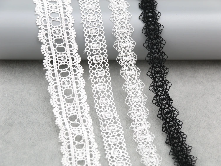 1 метр тесемка шнурка полиэфира с цветочной вышивкой ткань гипюр Сделай Сам