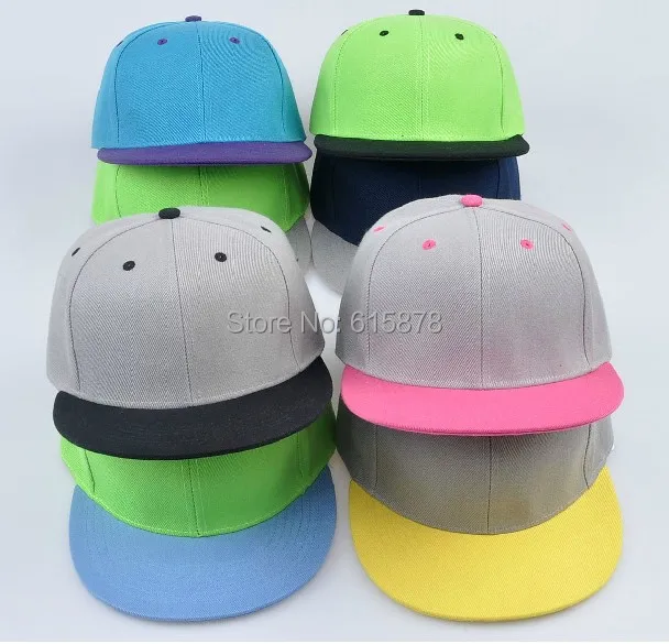 2018 Classic Snapback Snap Back Baseball Blank Plain Solid Color Hat Cap