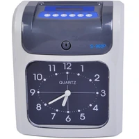 lcd attendance machine punch clock two color printing clock face attendance english version of british plugs backup battery