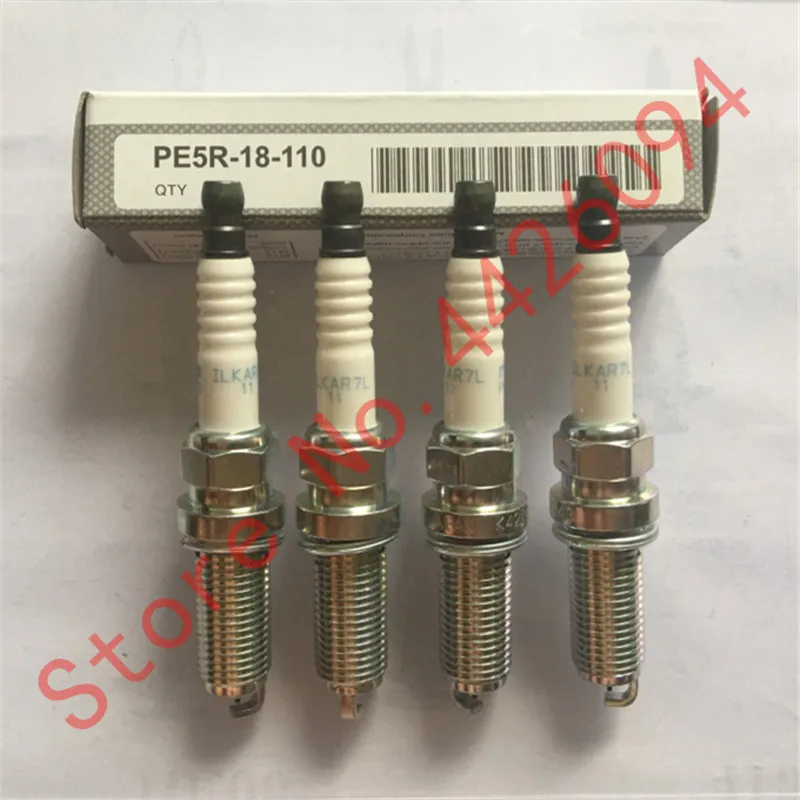 4 шт. иридиевая Свеча зажигания Вилки подходит для M3 M6 CX 3 5 MX PE5R 18 110 ILKAR7L 11PE20 PE01 PE21 PE5S