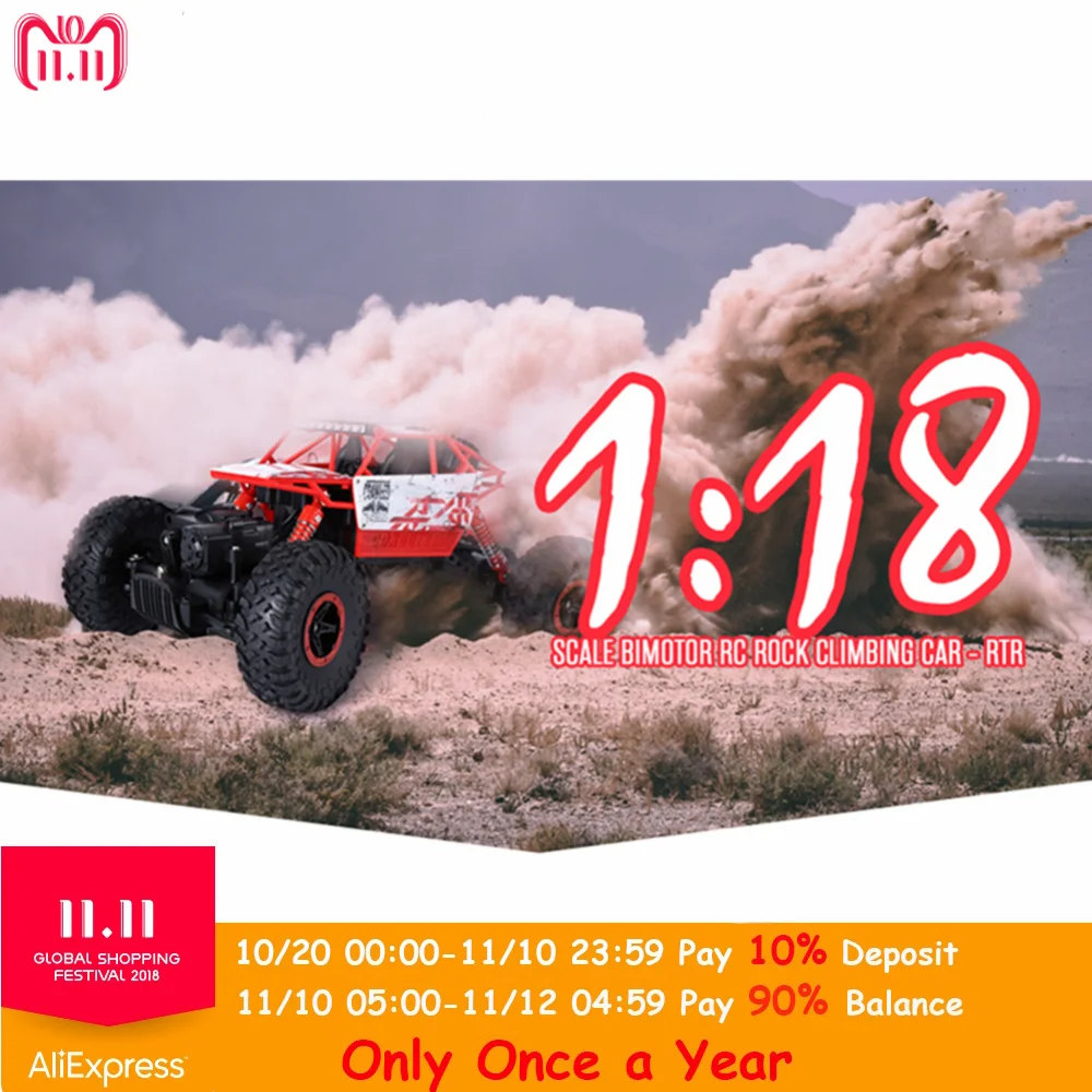HB P1802 1:18 весы RC восхождение автомобиль 2 4 г В в 700 мАч двойной двигатели четыре