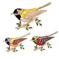 fashion animal oriole bird brooches men womens alloy bird branch rhinestone brooch pins banquet brooch mother gift badges