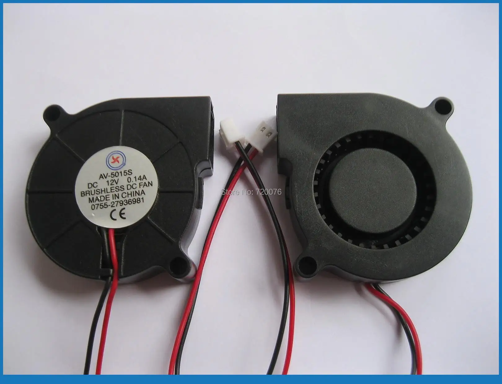 4 шт. Бесщеточный вентилятор охлаждения постоянного тока 5015S 12 В 2 провода 50x50x15 мм |