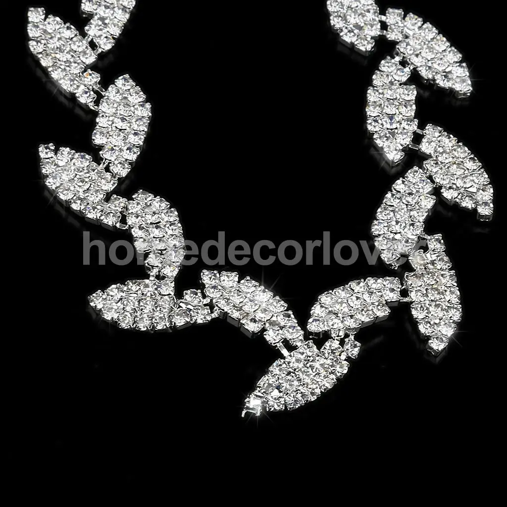 1 ярд Стразы в форме листа цепочка швейная отделка ремесло Декор серебро | Дом и