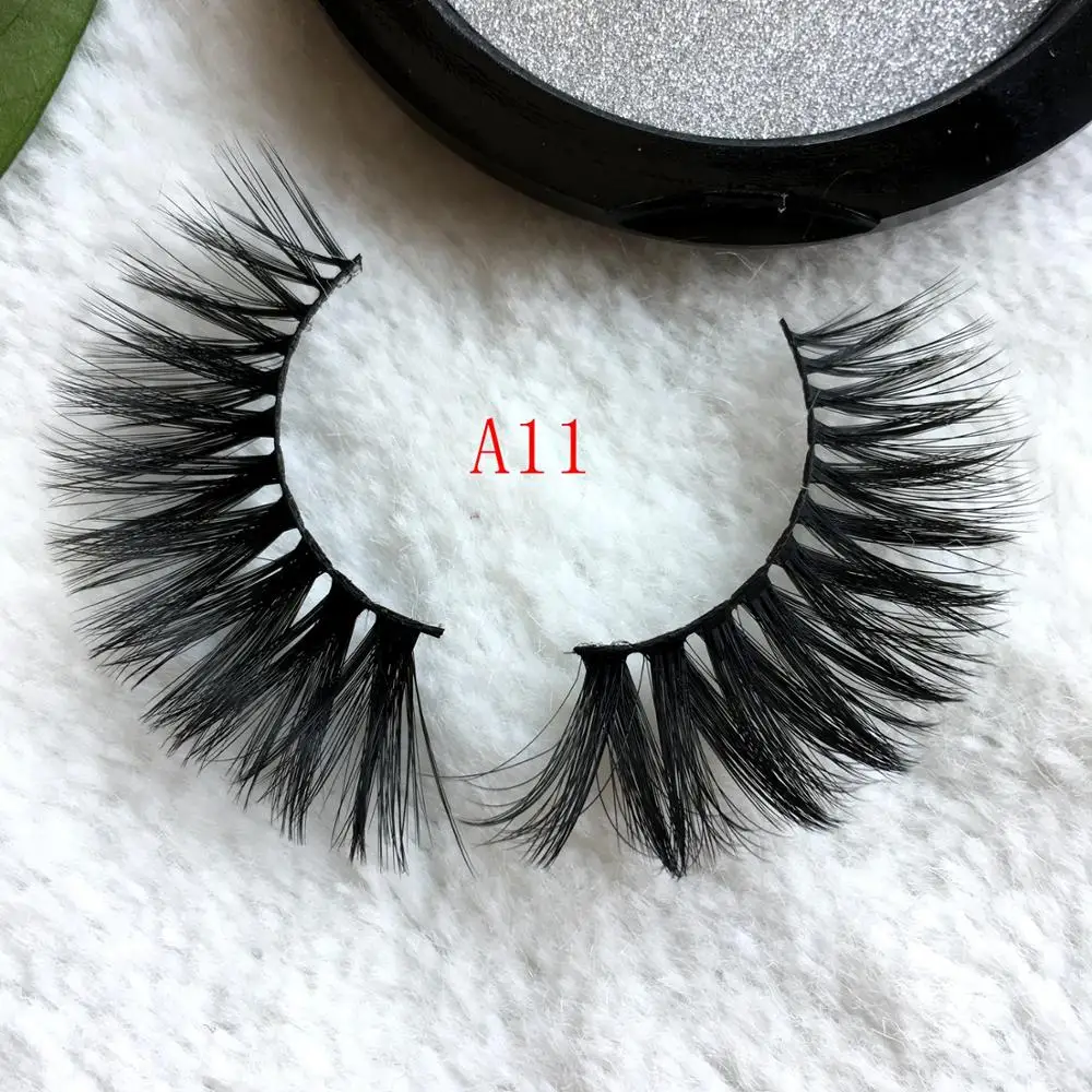 Длинные норковые накладные ресницы 8D толстые драматические пушистые Макияж