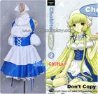Chobits Cosplay Chii синее платье горничной H008
