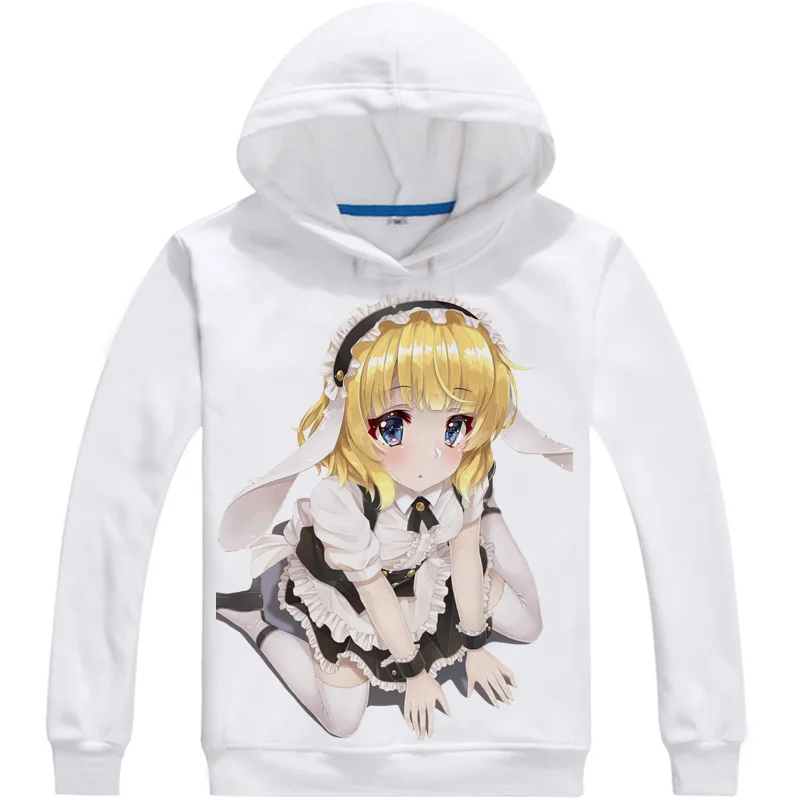 Это заказ толстовки с капюшоном в виде кролика многостильная толстовка GochiUsa Gochumon