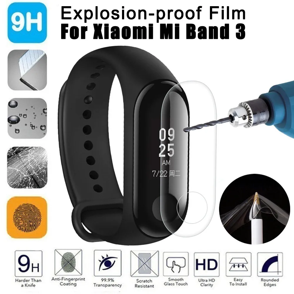 

HIPERDEAL HD Film 2019 New 2PCS Explosion-proof LCD TPU Full Cover Screen Protector Film For Xiaomi Mi Band 3 Apr23