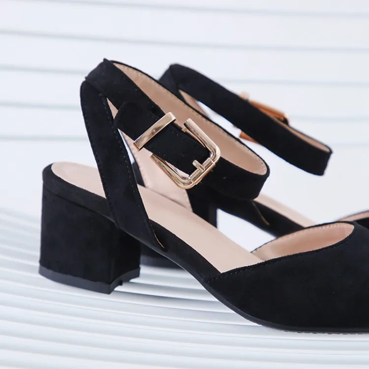 Женские босоножки на квадратном каблуке PXELENA черные бежевые офисные из