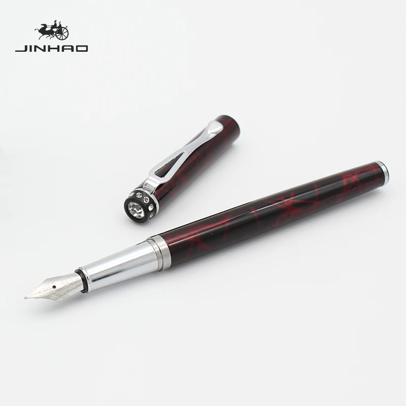 Jinhao 301 чернильная ручка супер тонкий наконечник 0 5 мм металлическая роскошная для