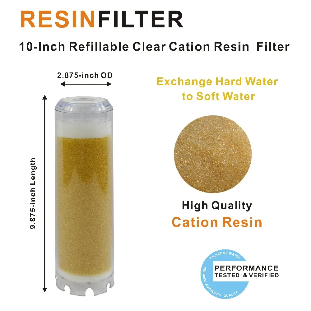 Фильтрующий картридж для воды 10 &quotL x 2 3/4&quot OD|resin cartridge|water filter 1/4filter cartridge |