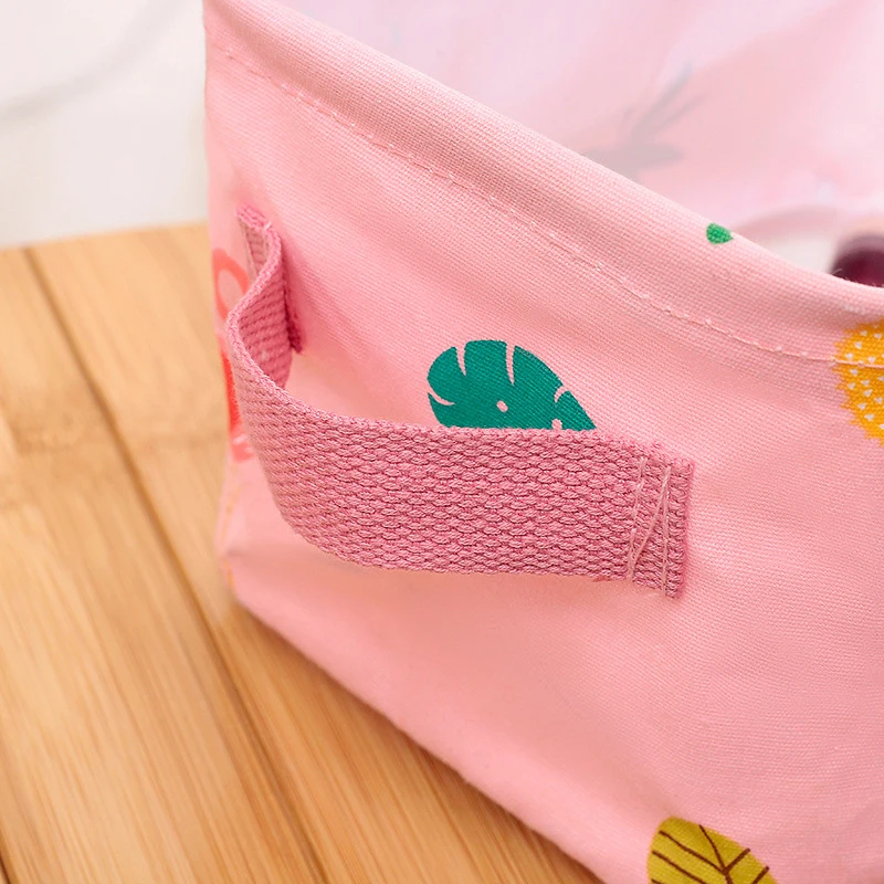 

Portable Cotton Linen Storage Bags Multifunction Cartoon Cool Wild Girls Living Room Sundry Food Cosmetics Furnishing Baskets