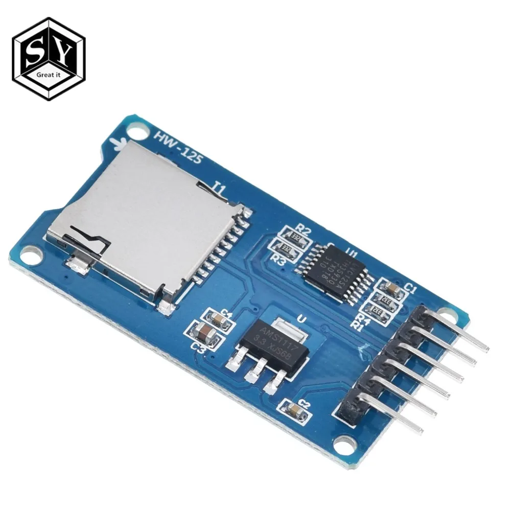 Мини TF кард-ридер Great IT Micro SD card модуль SPI интерфейсы с чипом преобразователя