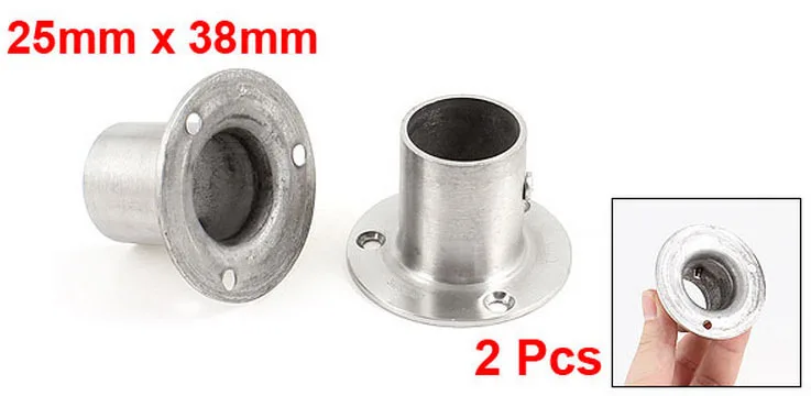 

2 Pcs 25mm x 38mm Sliver Tone Stainless Steel Pipe Tube Weld Neck Flange