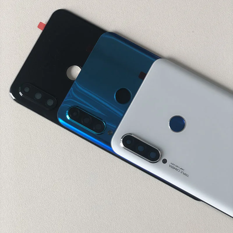 M& Sen для 6,1" huawei P30 Lite/Nova 4E стеклянная задняя крышка для батареи чехол+ стеклянная линза+ рамка для отпечатков пальцев+ оригинальная наклейка