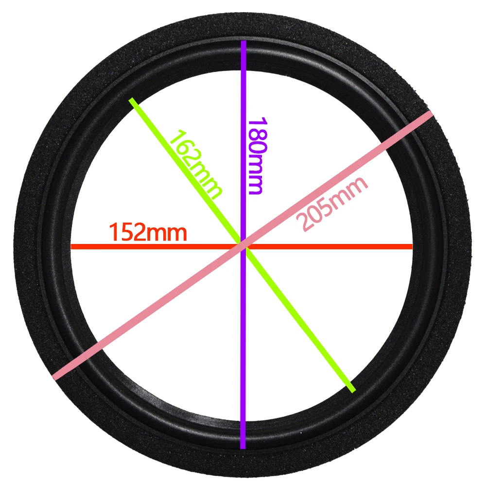

Аксессуары для ремонта динамиков, 2 шт., 8 дюймов, кольцо из вспененного материала для динамика, MR-28, LX-800, MR38, басовая поролоновая сторона (205, 180,...