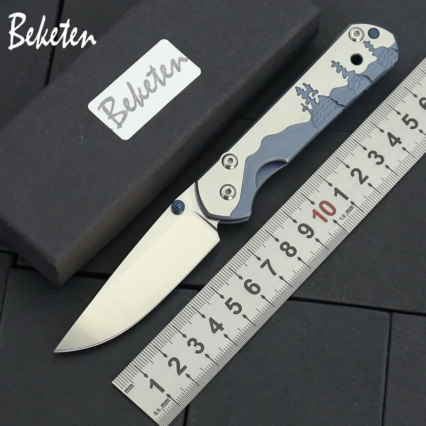 Складной нож BEKETEN small sebenza 21 D2 лезвие с титановым узором ручка для кемпинга охоты