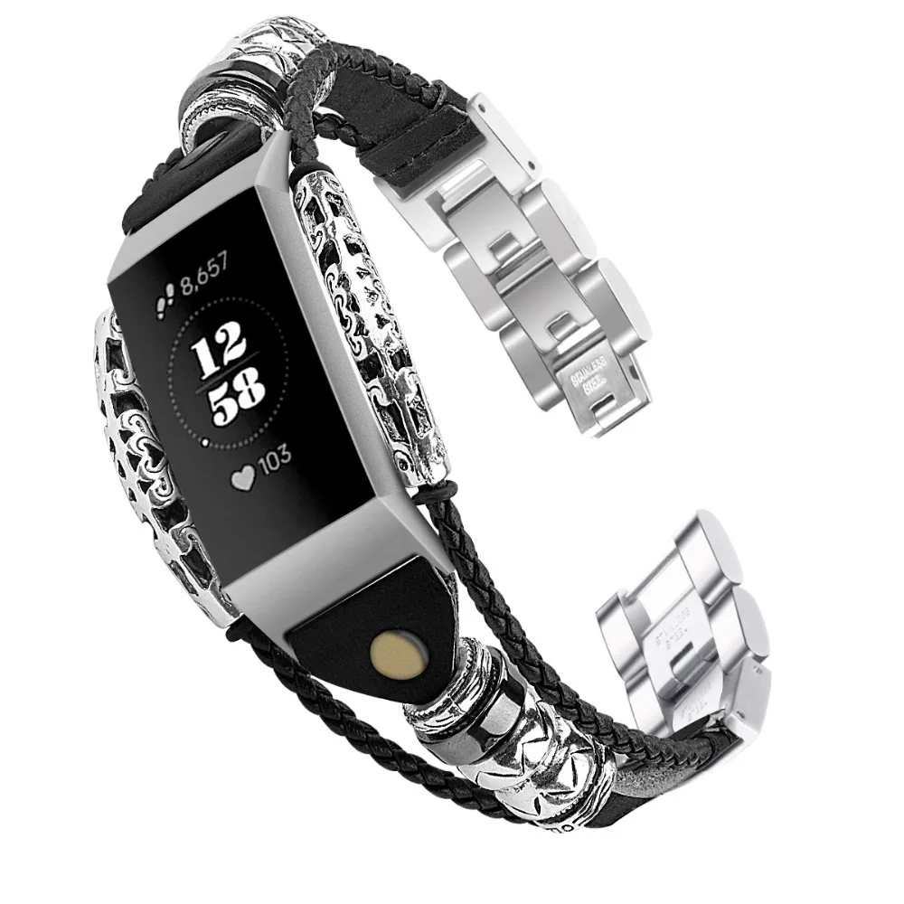 Ремешок COMLYO из натуральной кожи для Fitbit Charge 3 новейший сменный Браслет наручных