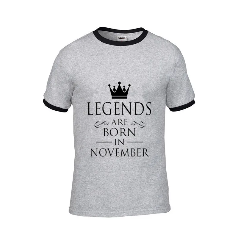 2019 уличная одежда LEGENDS ARE BORN IN NOVEMBER Мужская футболка военный подарок на день