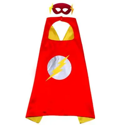 flash Маскарадный костюм супергероев из фильма «Мстители Marvel», перчатка супергероев, плащ-накидка, накидка Капитана Америки, Человека-паука, Тора, Халка, маскарадная игрушка на Хэллоуин, маска для глаз - Цвет: flash