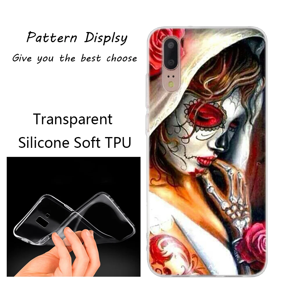 Мягкий силиконовый чехол Catrinas и skull для huawei P30 P20 P10 P9 P8 Lite P30 P20 Pro Mini PSmart Plus, Модный чехол