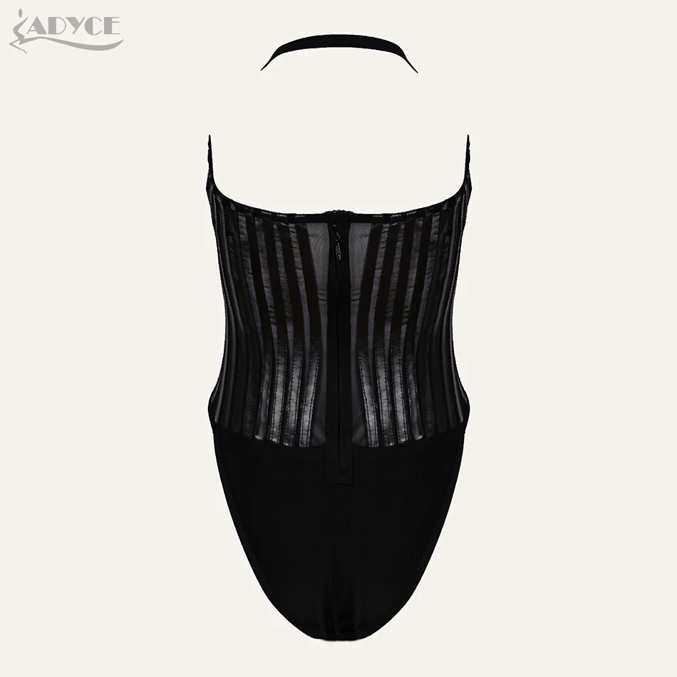 Женские бандажные комбинезоны лето 2019 Новое поступление черные Холтер открытая